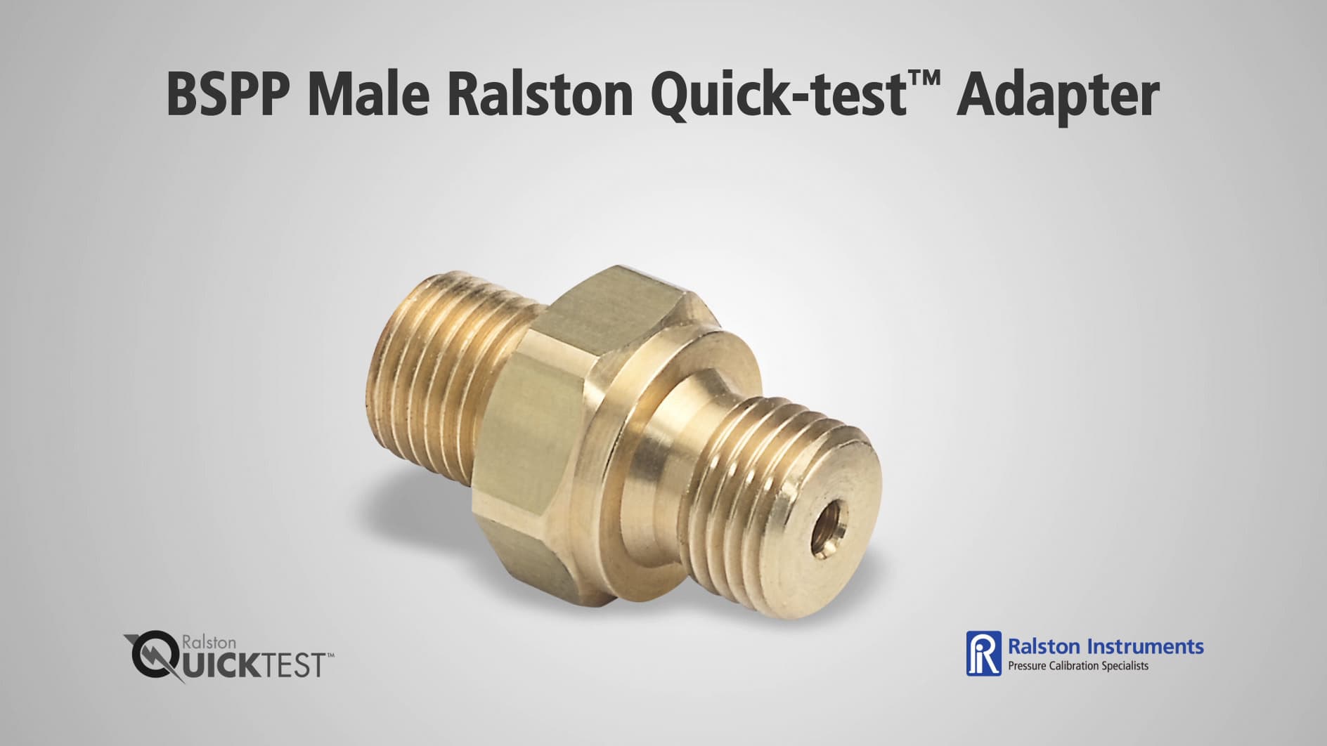 Bspp Male Ralston Quick Test Adapter