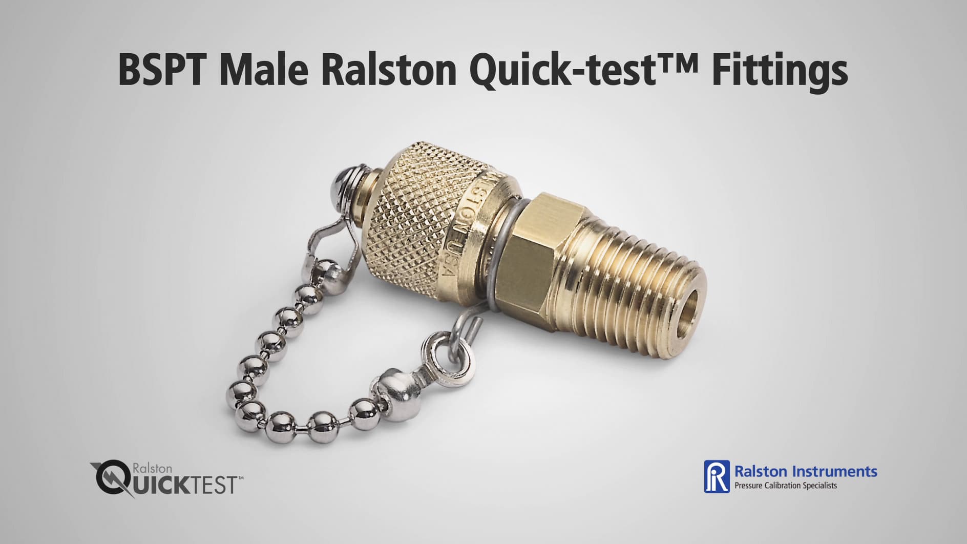 Bspt male ralston quick test fittings
