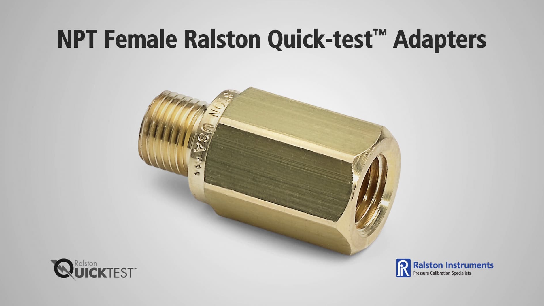 Npt female ralston quick test adapters